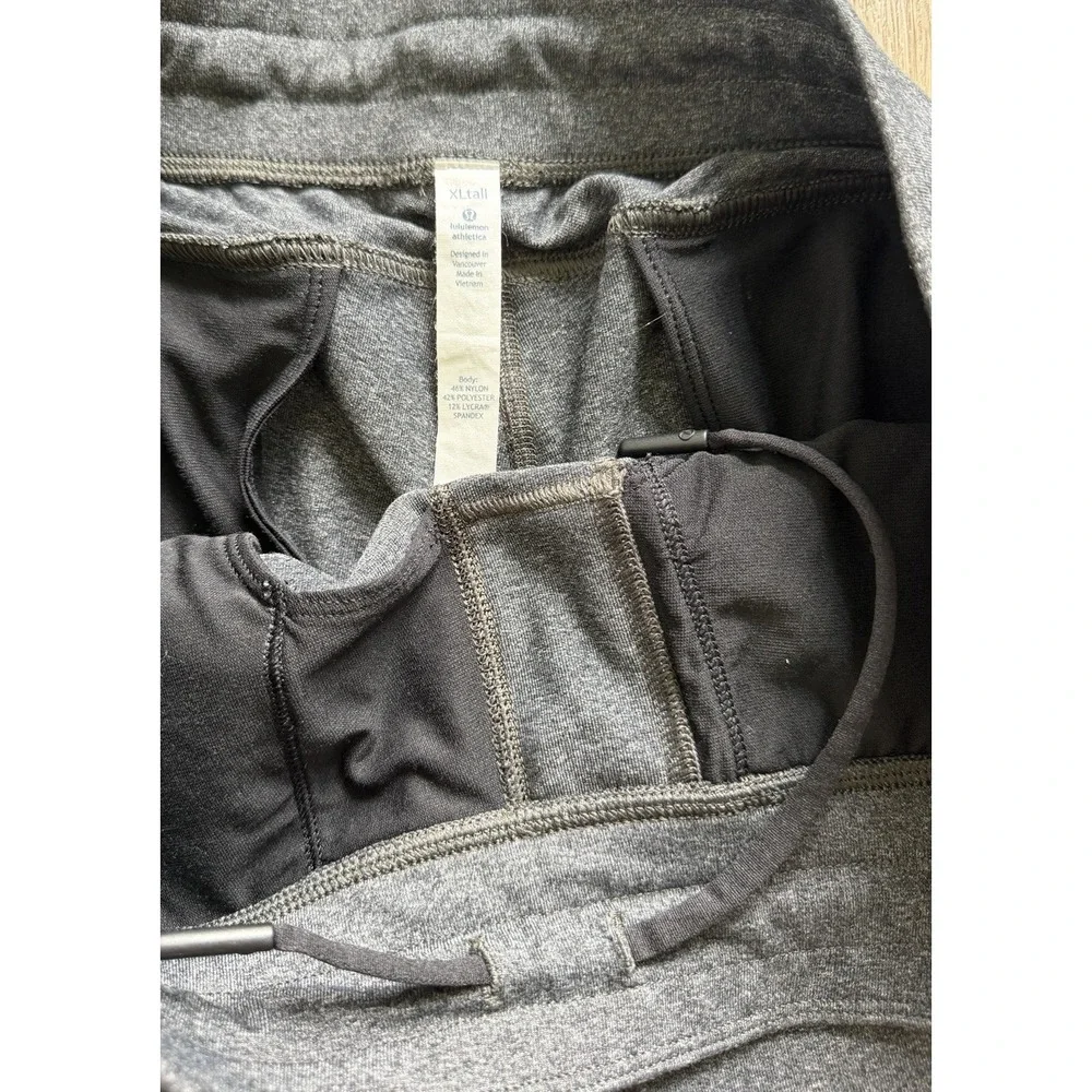LULULEMON Kung Fu Pants Gray Stretchy Athletic Straight Leg Sweatpants XL Tall